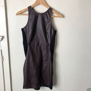 Leather Front Dress
